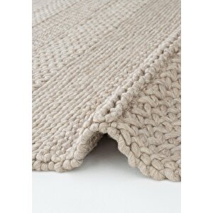 Cool Halı Elegance J352 Bej Yün Halı Natural Salon Koridor Halı Yolluk El Dokuma Halı Örgü El Halısı