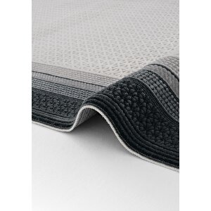 Cool Halı Pella 6816 Gri Krem Halı Yolluk Yatak Odası Halısı Klasik Çerçeveli Salon Halısı