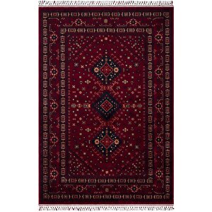 Beyoğlu 961 Kırmızı El Dokuma Uşak Halısı Yağcı Bedir Desen Nostalji Halı Afgan El Halısı 200x300 cm