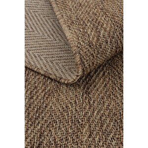 Cool Halı Milano 665 Kahve Hasır Halı Kilim Salon Mutfak Koridor Kesme Yolluk Dokuma Makine Halısı