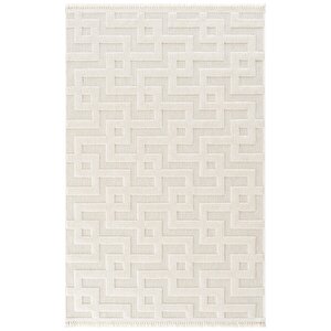 Oscar 7511 Krem Hav Toz Vermez Hasır Dokulu Salon Mutfak Koridor Halısı 100x400 cm