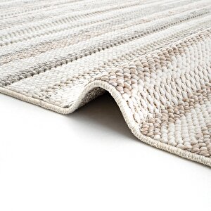Cool Halı Mikasa Mks 02 Beyaz Bej Yumuşak Dokulu Halı Kilim Salon Koridor Kesme Dokuma Makine Halısı