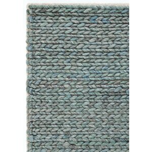 Elegance Yeşil Yün Halı Salon Halısı Antre Koridor Halı Yolluk El Dokuma Halı Örgü El Halı 80x300 cm