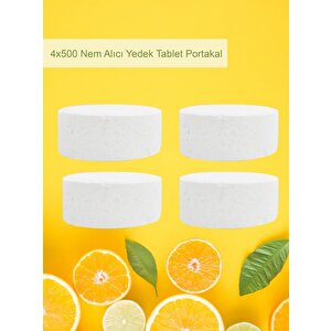 2 Adet 2x500 Gr Nem Alıcı Rutubet Ve Küf Önleyici Yedek Tablet Portakal