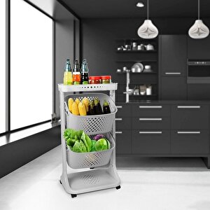 İki Katlı Organizer Sepet - Sebzelik