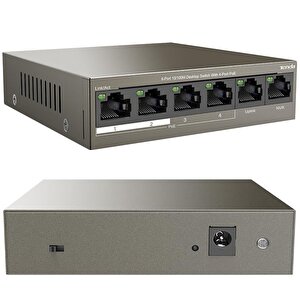 Tef1106p 2 X Uplink + 4 Port Poe Ethernet Switch 63 Watt