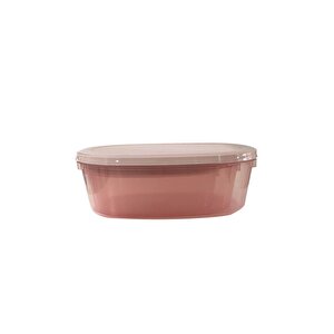 3'lü Oval Erzak Saklama Kabı Pembe