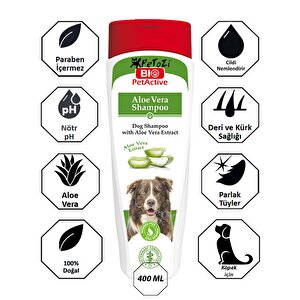 Köpekler Için Aloe Vera Özlü Şampuan 400 Ml