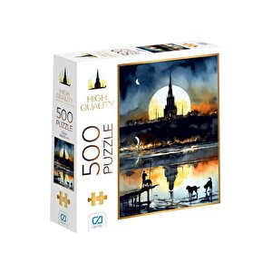 Gece 500 Parça 2,2mm Kalınlık 33x48cm Profesyonel Hobi Puzzle Yapboz Serisi