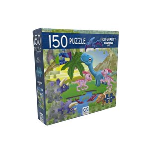 Dinozorlar 150 Parça 34x24cm Çocuk Puzzle Yapboz Serisi