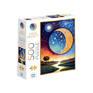 Ay Ve Manzara 500 Parça 2,2mm Kalınlık 33x48cm Profesyonel Hobi Puzzle Yapboz Serisi