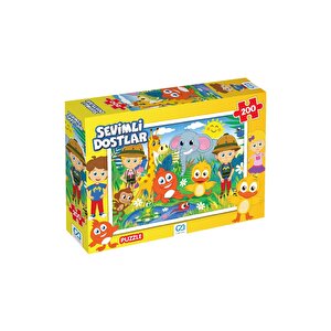Sevimli Dostlar Lisanslı 200 Parça 33x48cm Çocuk Puzzle Yapboz Serisi