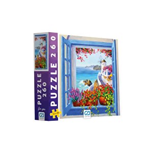Manzaralı Pencere 260 Parça 33x48cm Çocuk Ve Yetişkin Için Hobi Puzzle Yapboz Serisi