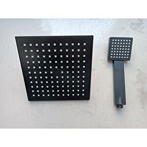 Tepe Duş Robot Duş Başlığı Ve El Duşu Siyah Kare 20x20