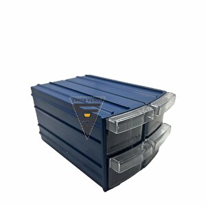 Sembol 114 Plastik Çift Çekmeceli Kutu 155x95x55mm 24 Adet