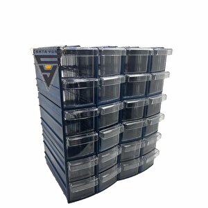 Sembol 114 Plastik Çift Çekmeceli Kutu 155x95x55mm 24 Adet