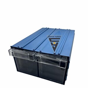 Sembol 501 Plastik Çift Çekmeceli Kutu 302x210x124mm 10 Adet