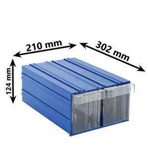 Sembol 501 Plastik Çift Çekmeceli Kutu 302x210x124mm 18 Adet