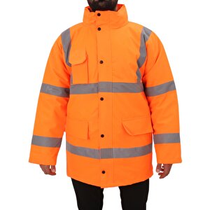 Bestguard Yüksek Görünürlüklü İşçi Parkası - İş Parkası - Yüksek Görünümlü Parka