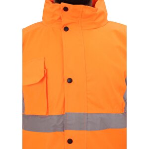 Bestguard Yüksek Görünürlüklü İşçi Parkası - İş Parkası - Yüksek Görünümlü Parka