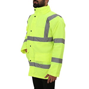 Bestguard Yüksek Görünürlüklü İşçi Parkası - İş Parkası - Yüksek Görünümlü Parka XL