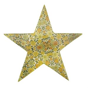 Vitale Şiva Çiçek Desenli Dekoratif Yıldız Yeşil 25x4 Cm Ak.fq0017-y