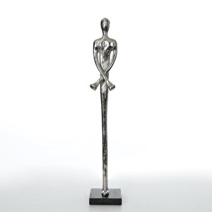 Vitale Sadu Büyük Dekoratif Figür Silver 75 Cm Ak.ij0028