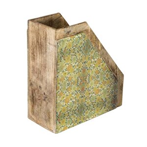 Vitale Şiva Çiçek Desenli Dekoratif Yeşil Raf Ak.fq0022-y