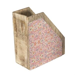Vitale Şiva Çiçek Desenli Dekoratif Pembe Raf Ak.fq0022