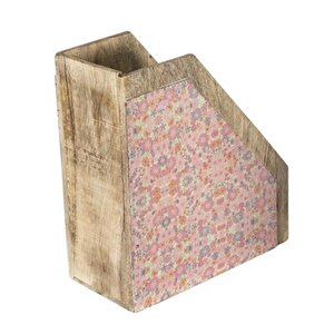 Vitale Şiva Çiçek Desenli Dekoratif Pembe Raf Ak.fq0022
