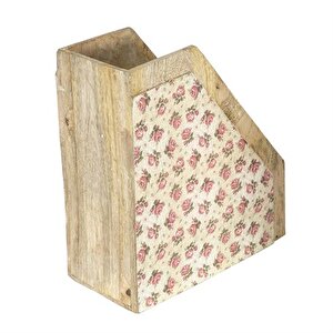 Vitale Şiva Çiçek Desenli Dekoratif Krem Raf Ak.fq0022-k