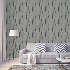 Modern Mavi Desenli Duvar Kağıdı Dk.13171-3 (16 M2 )