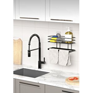 Yapışkanlı Banyo Rafı Hem Havluluk Hem Düzenleyici Ikisi Bir Arada