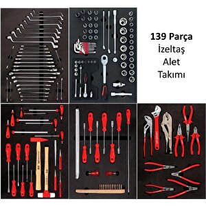 139 Parça İzeltaş Alet Takımı Çekmece Seti İe.i̇z.139