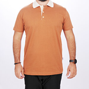 Formteks Polo Yaka Tshirt Kahve-bej Yakalı L