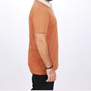 Formteks Polo Yaka Tshirt Kahve-bej Yakalı L