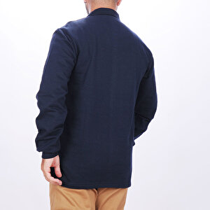 Formteks İş Sweatshirt Polo Yaka Lacivert L