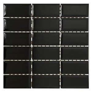 Vitra 5x10 Metro Tiles Mozaik Siyah Parlak Mozaik Duvar Karosu K52359380001vte0 Beyaz