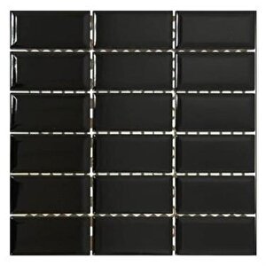 Vitra 5x10 Metro Tiles Mozaik Siyah Parlak Mozaik Duvar Karosu K52359380001vte0 Beyaz