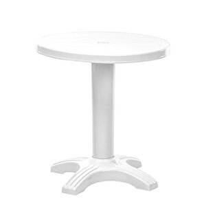 Sy-2560 Beyaz Yuvarlak Plastik Masa 70x72 Cm 31642