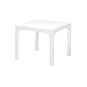 Sy-2574 Beyaz Rattan Kare Masa 19931