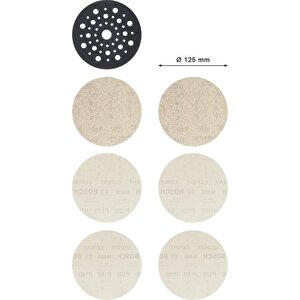 Expert M480 Başlangıç Kiti, Eksantrik Zımpara Makineleri Için, 125 Mm 7 Parça