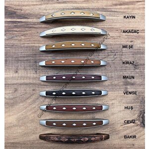 Plastik Ahşap Desenli Kulp Lb 96mm (2 Adet) Akağaç