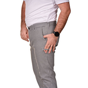 Formteks Likralı  Aşçı Pantolon Pötikare S