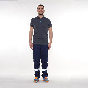 Formteks Kargo Pantolon 16/12 Gabardin Reflektörlü Lacivert S