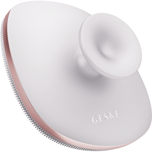 Metal Detaylı Yumuşak Silikonlu Vücut Temizleme Fırçası | Body Brush Beyaz