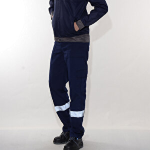 Formteks Kargo Pantolon 16/12 Gabardin Reflektörlü Lacivert 3XL