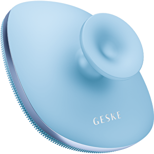 Metal Detaylı Yumuşak Silikonlu Vücut Temizleme Fırçası | Body Brush Mavi