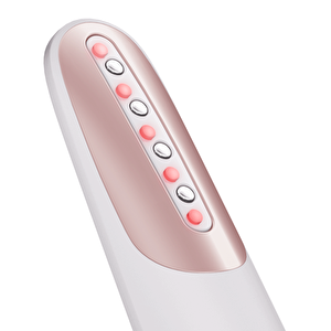 Titreşimli Kırmızı Led Terapili Sıkılaştırıcı Yüz Bakım Cihazı | Skin Firming Wand Beyaz