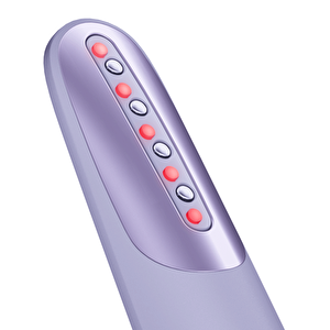Titreşimli Kırmızı Led Terapili Sıkılaştırıcı Yüz Bakım Cihazı | Skin Firming Wand Mor